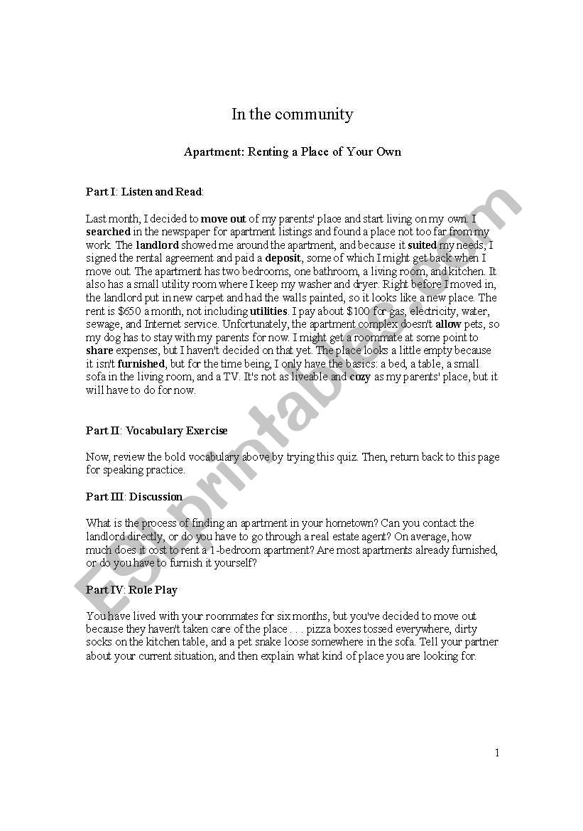 Conversation worksheet