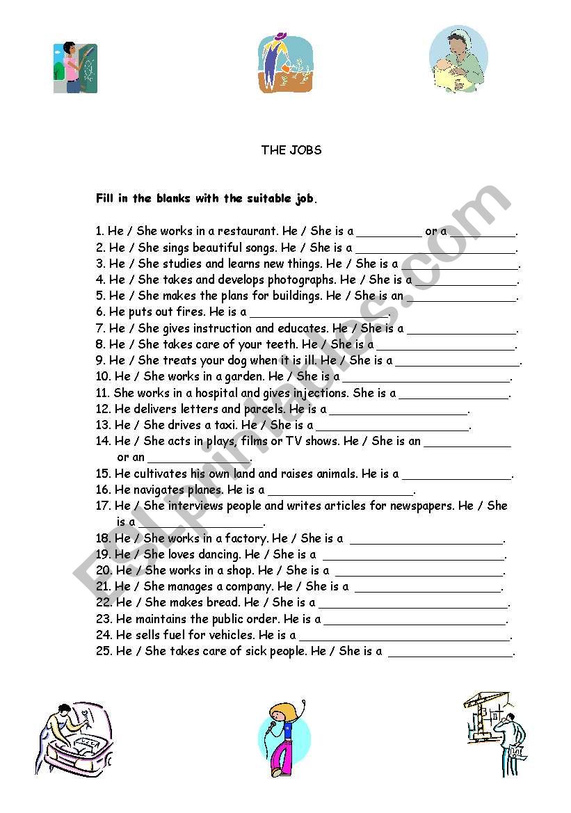 JOBS worksheet