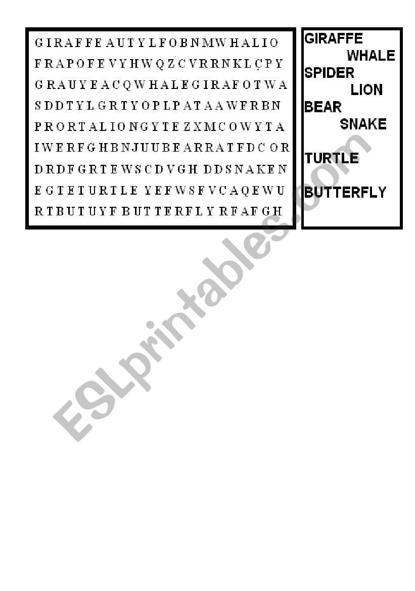 crossword worksheet