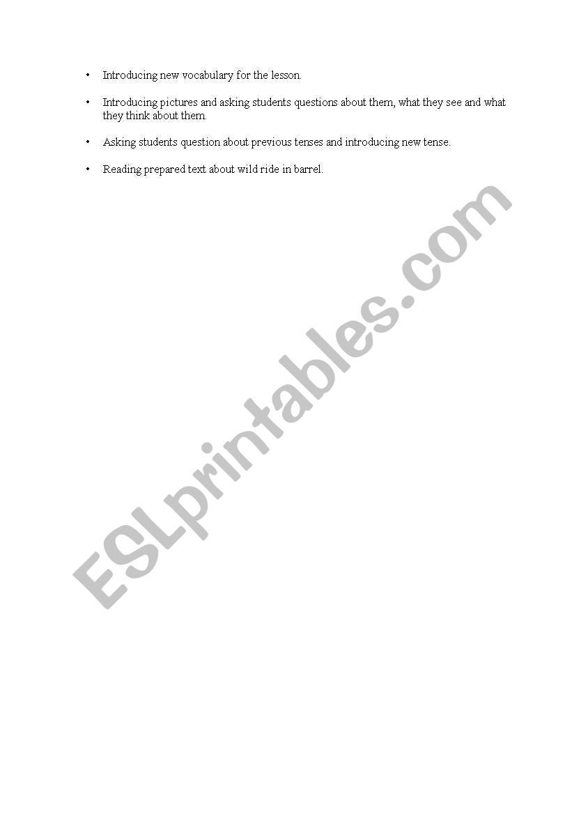 Vocabulary lesson plan worksheet