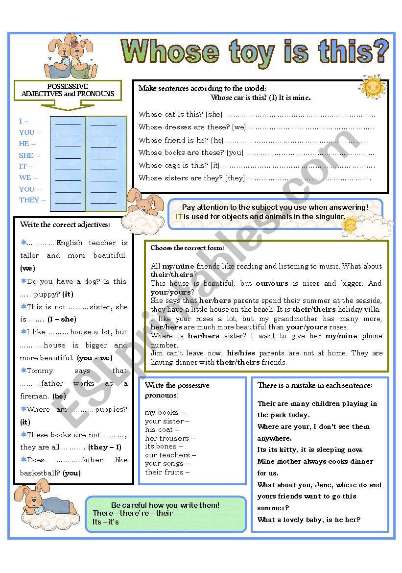 WHOSE TOY IS THIS? worksheet