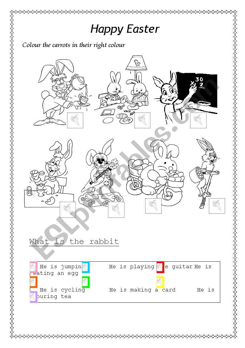 happy easter worksheet