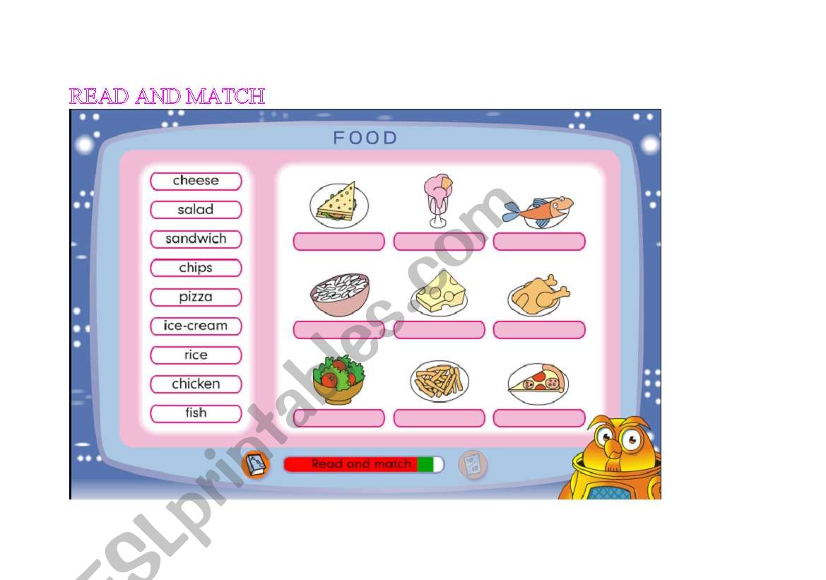 food worksheet