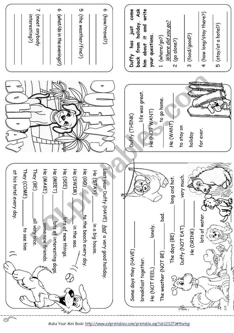 Duffys Holiday (Mini Book) worksheet