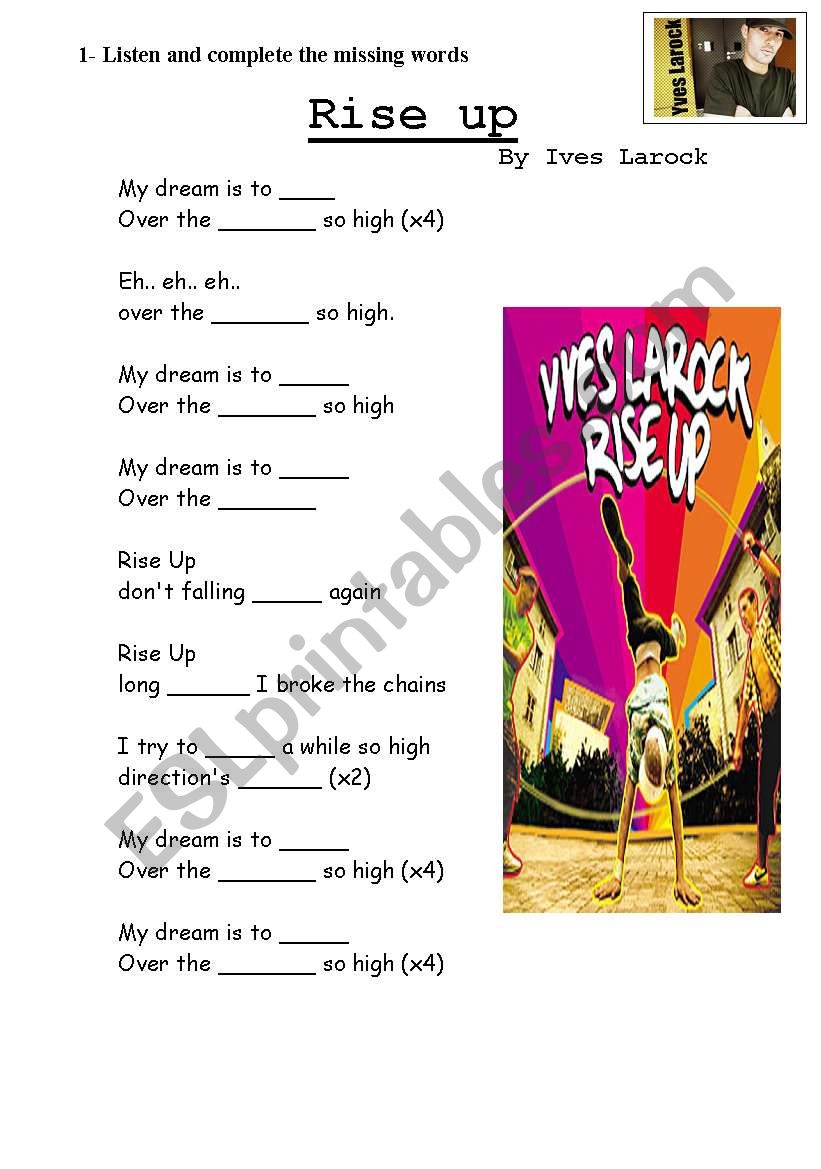 RISE UP - SONG worksheet