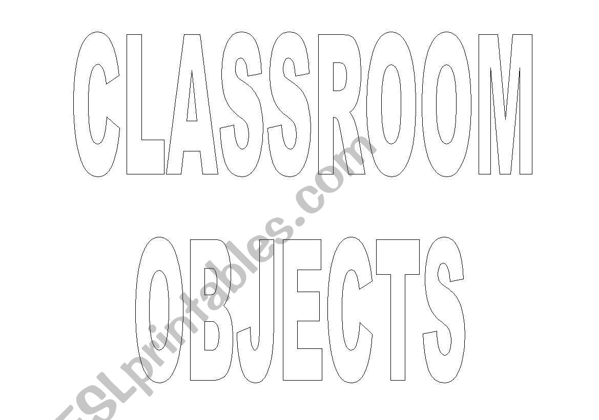 Classroom objects poster worksheet