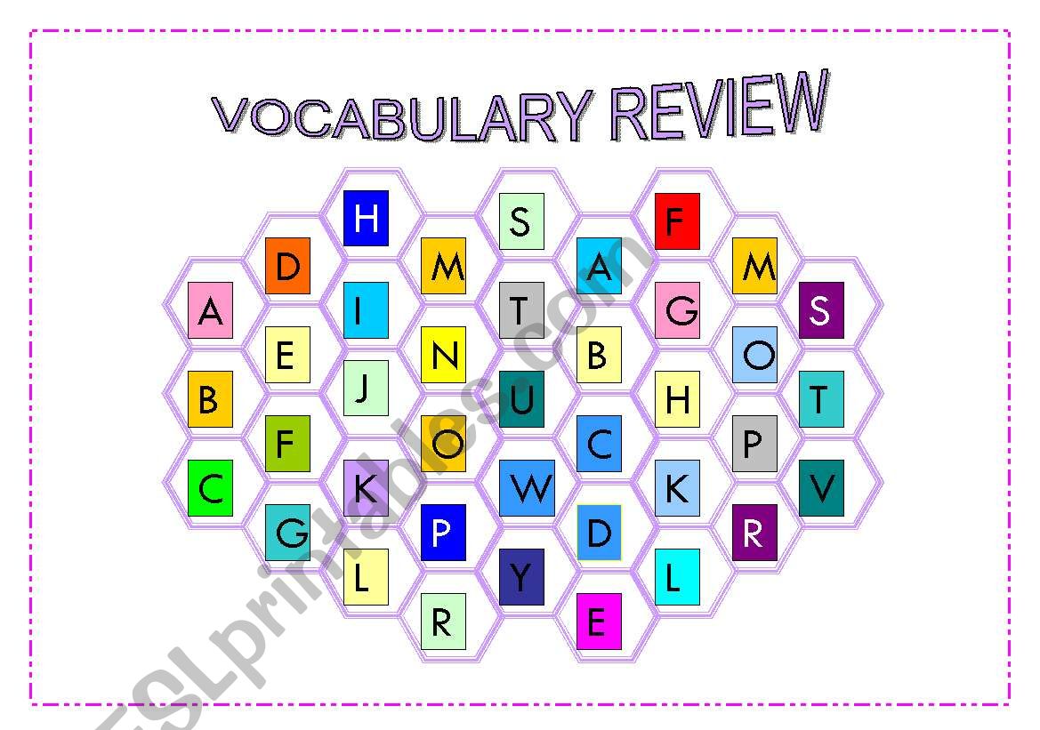 Vocabulary Review worksheet