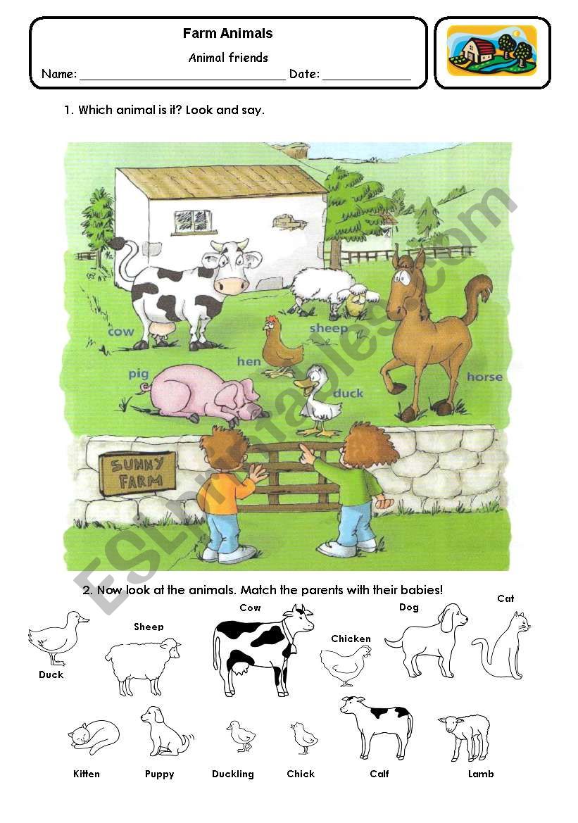 Animals Friends  worksheet