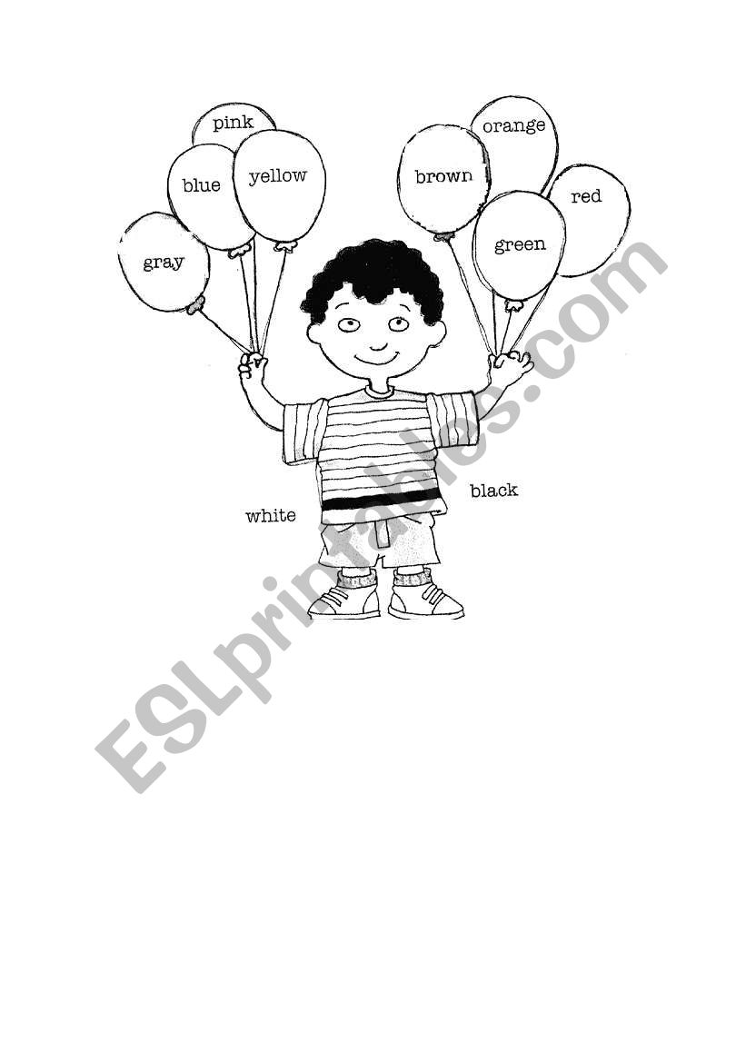 Colour the boy worksheet