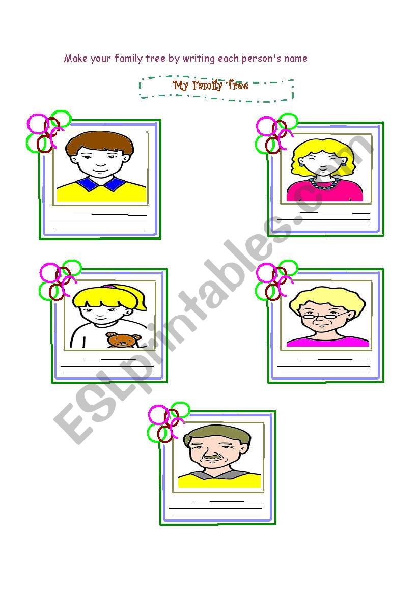 activity for family member worksheet