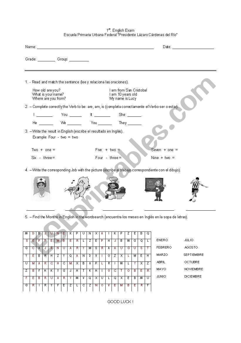 Test worksheet