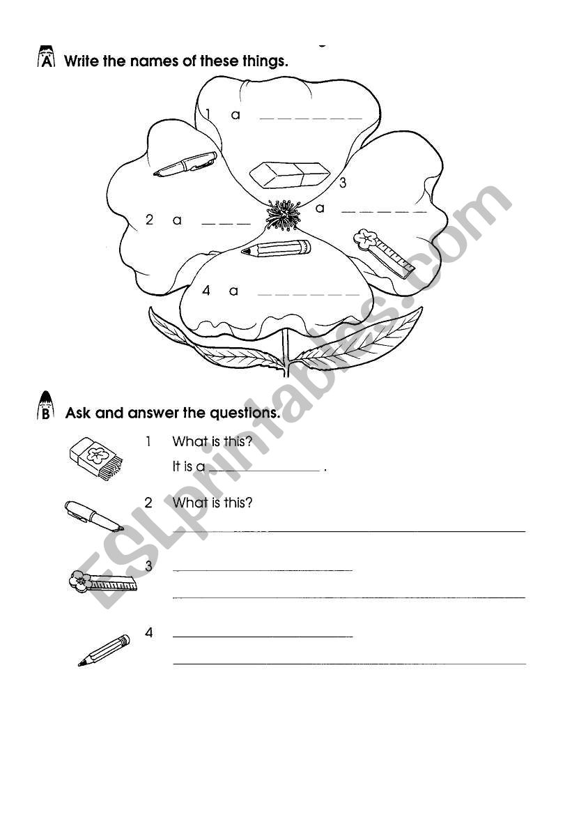 School things worksheet