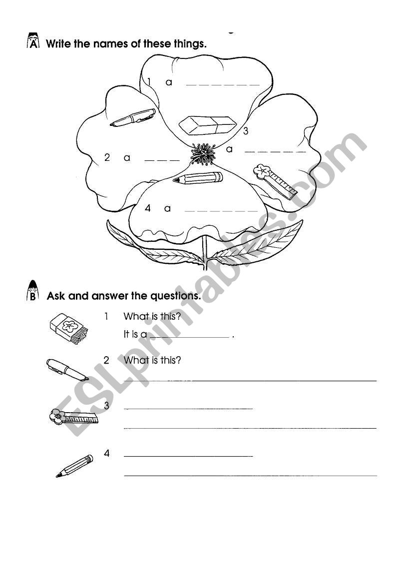 School things worksheet