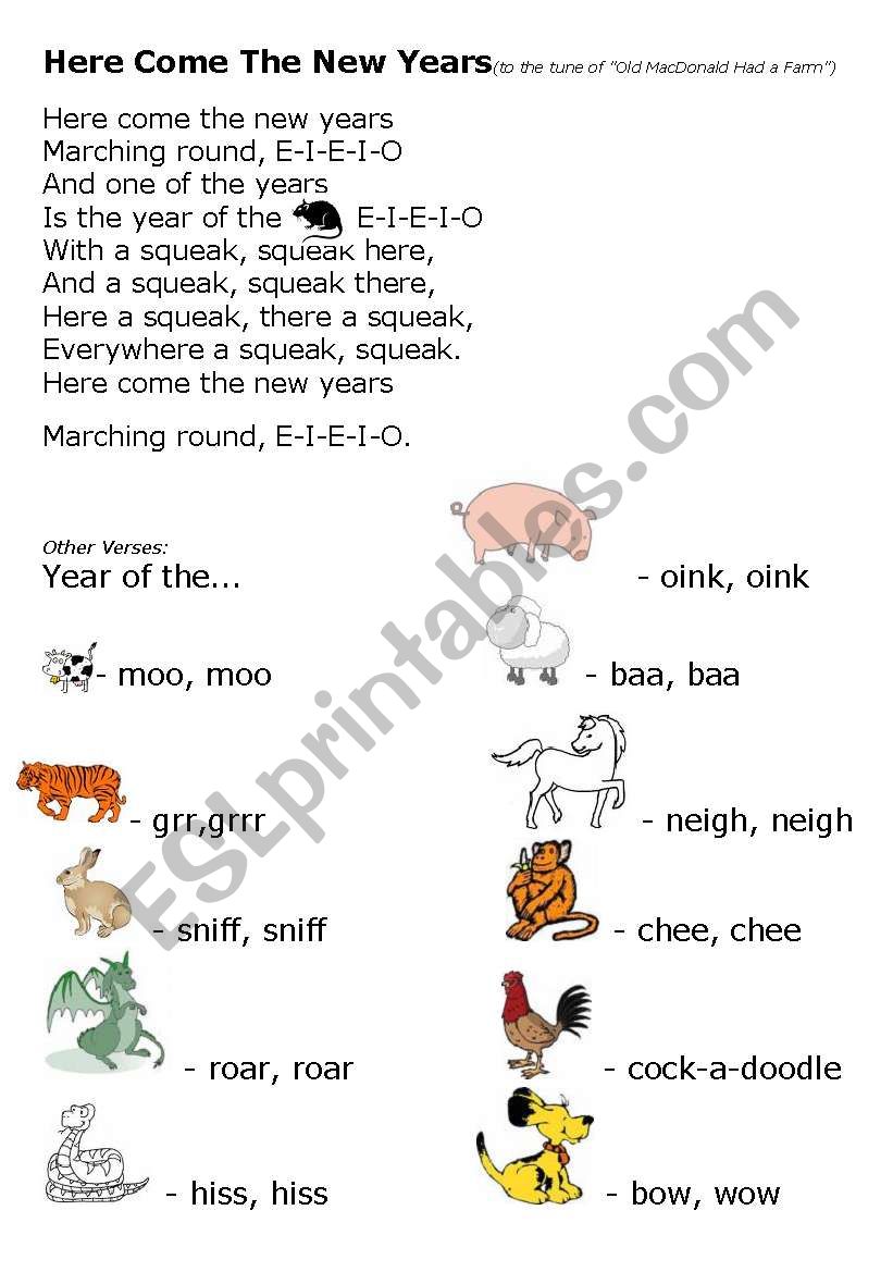 Chinese New Year worksheet