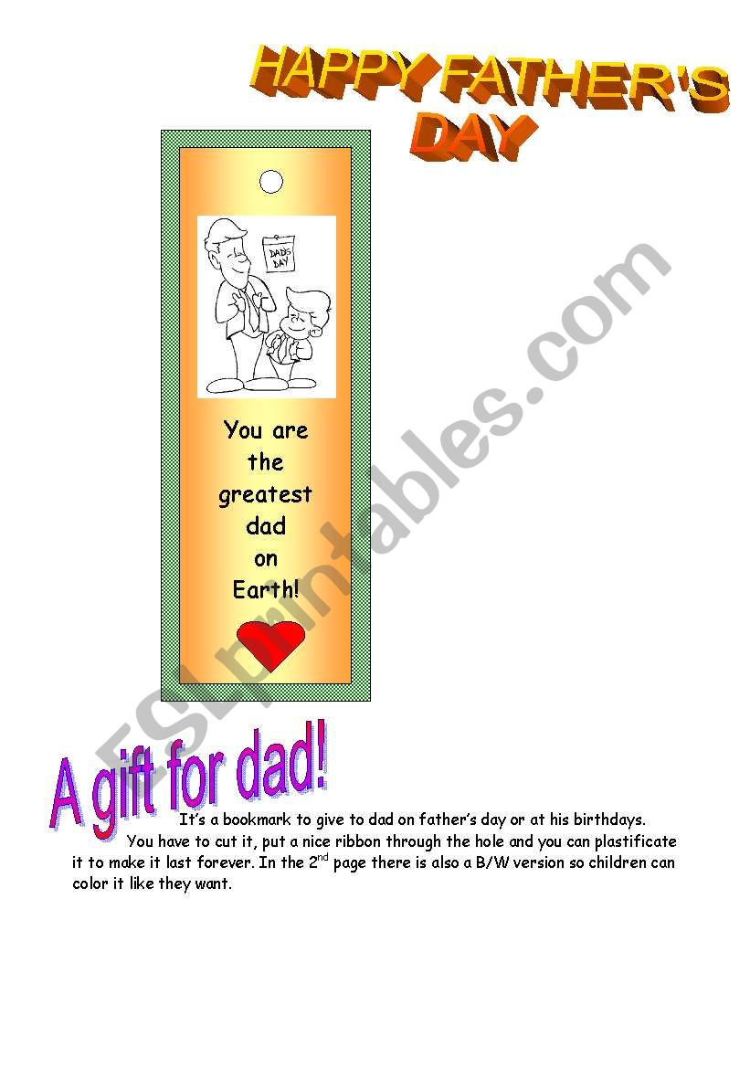 HAPPY FATHERS DAY! worksheet