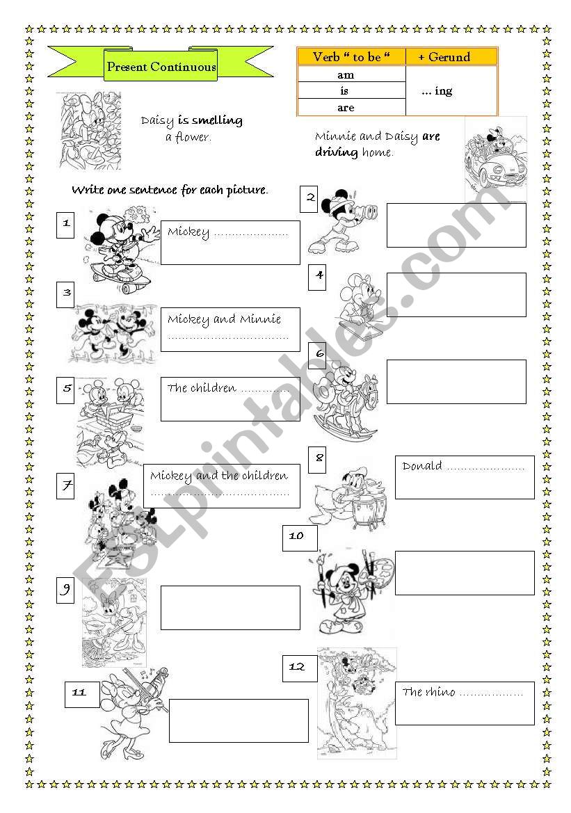 Present Continuous worksheet