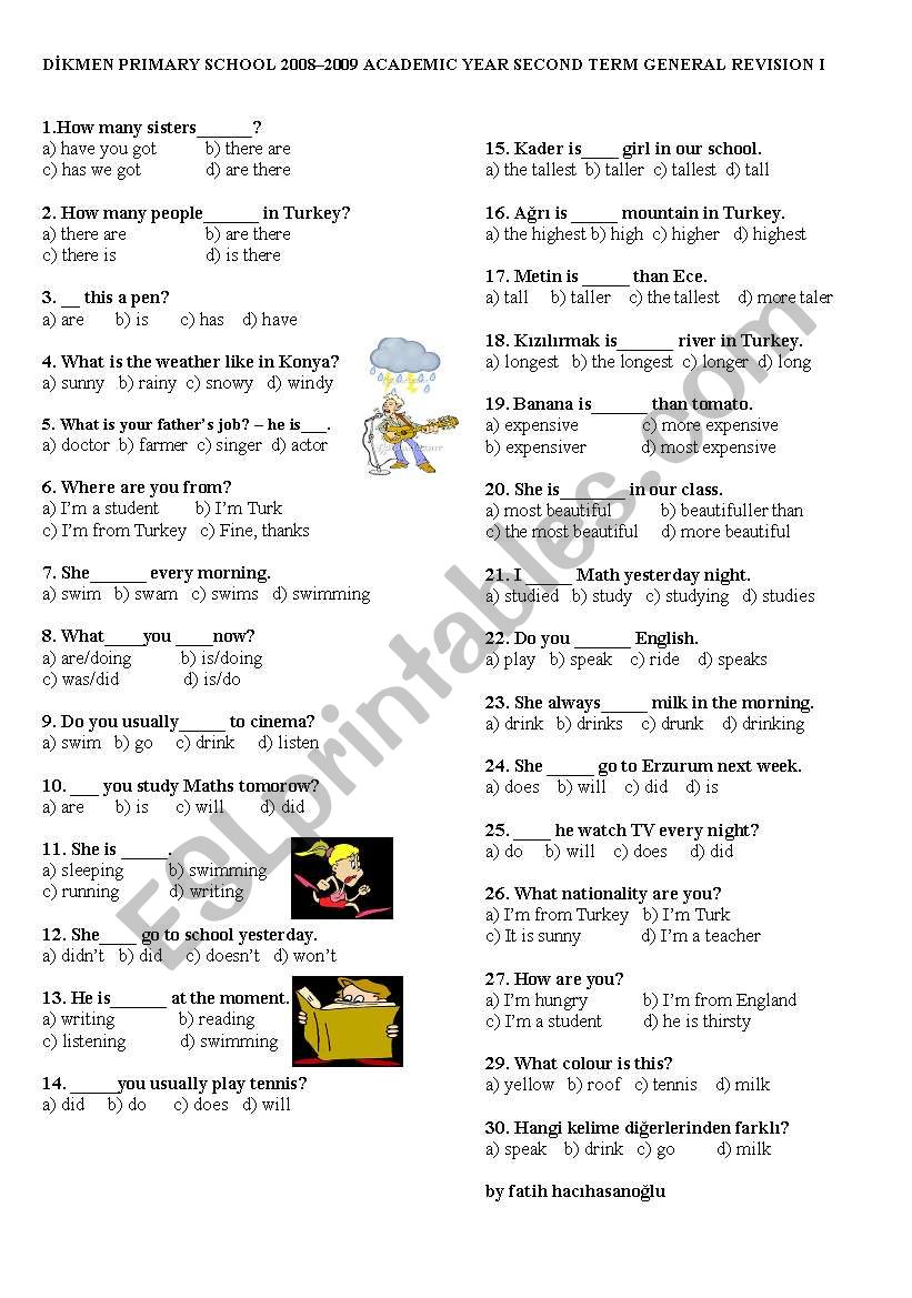 General Revision-Multiple Choise