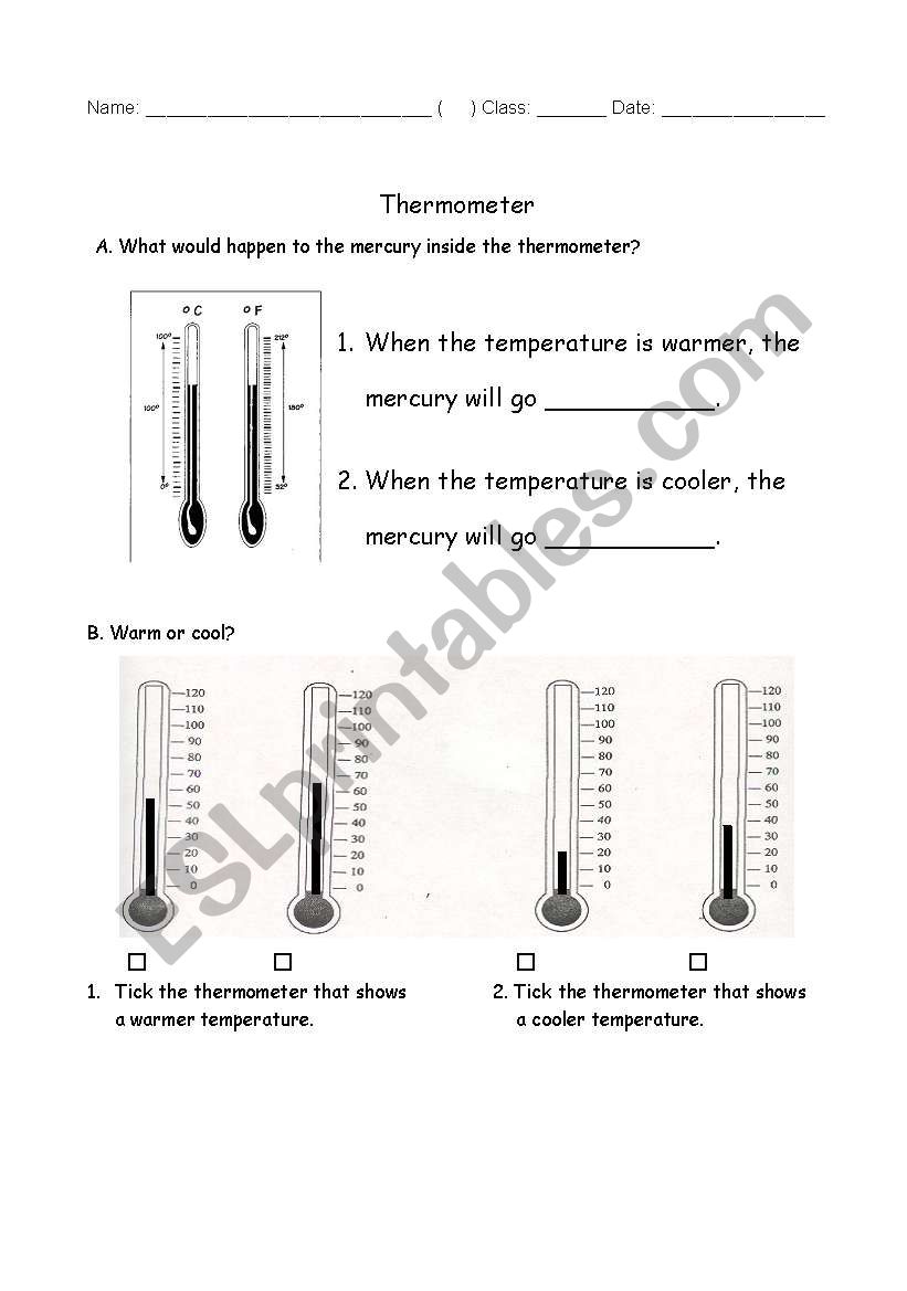 Using a thermometer to measure temperature