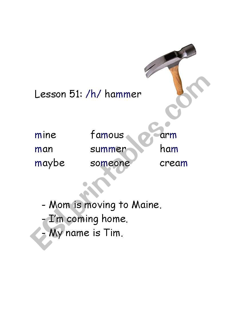 Phonetics-consonant sounds /m/ /n/ 