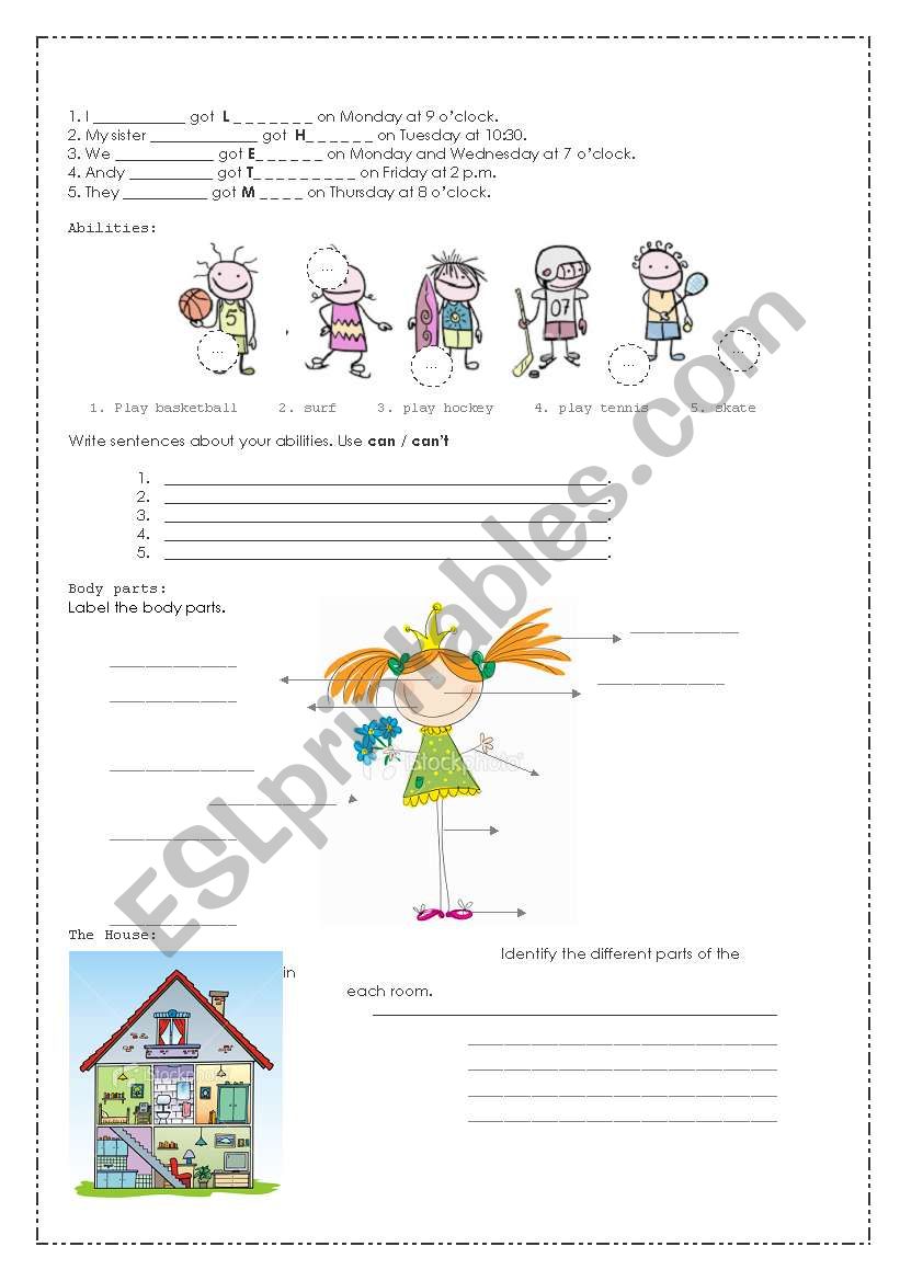 test children part  2 worksheet