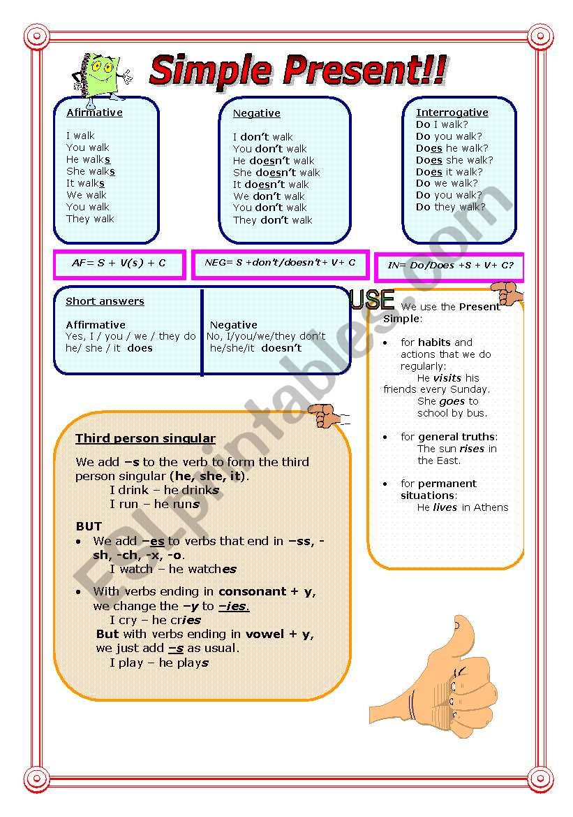 PRESENT SIMPLE!! worksheet