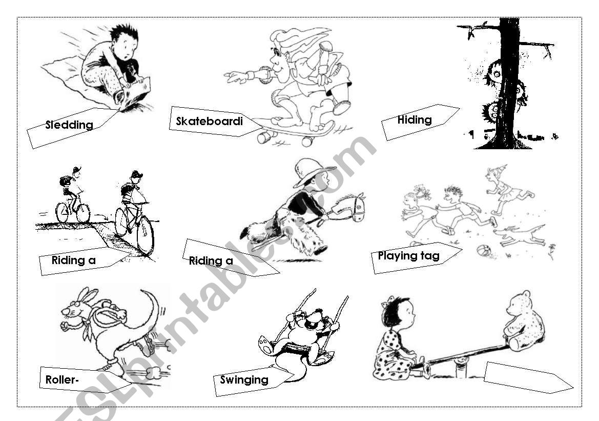 childrenÂ´s activities worksheet