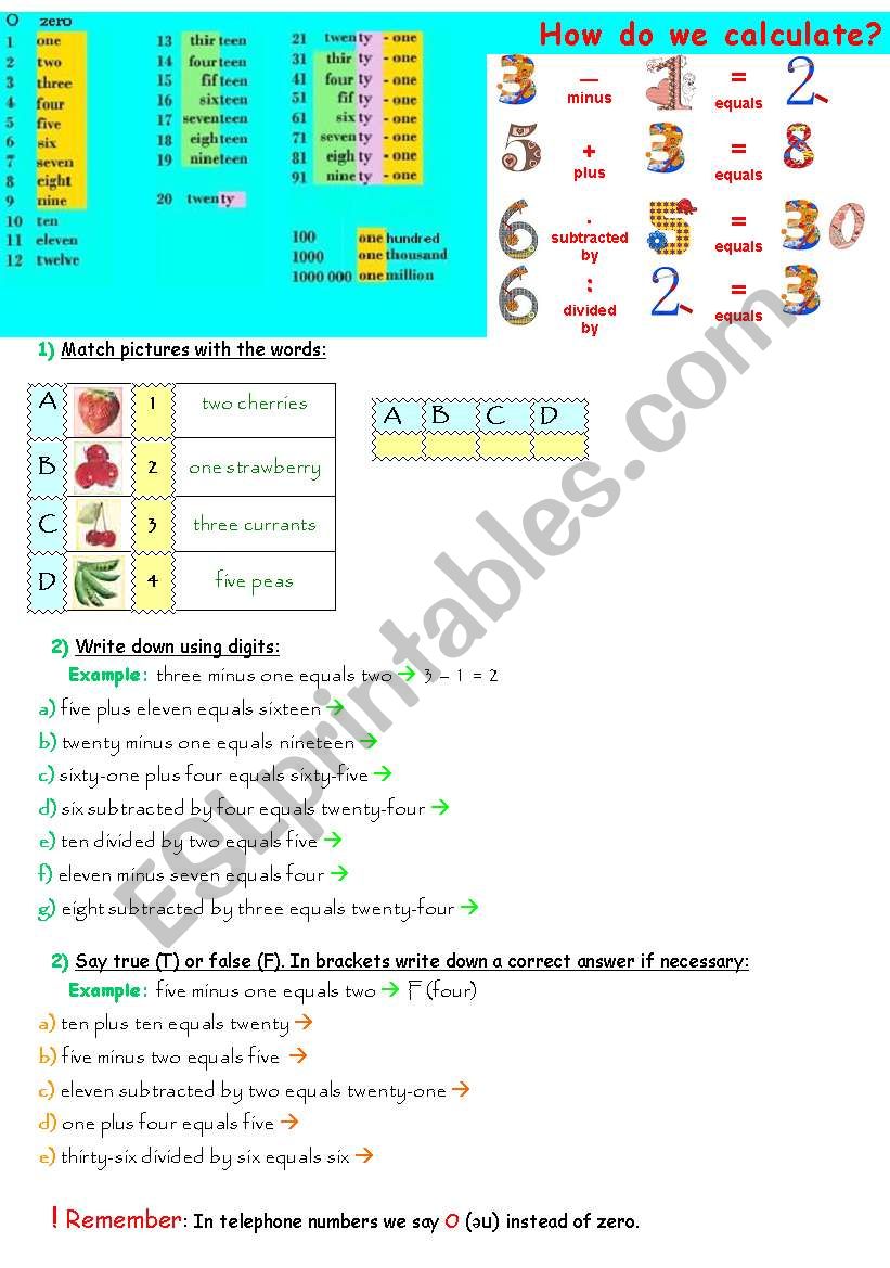 How do we calculate worksheet