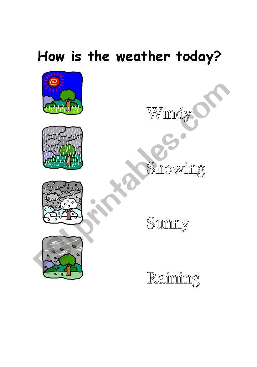 How is the weather today? worksheet