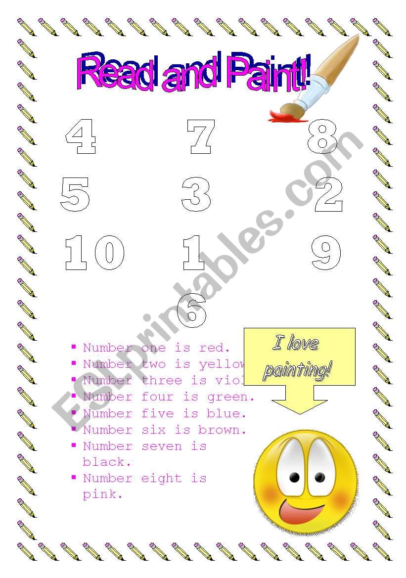 Numbers 1-10 worksheet