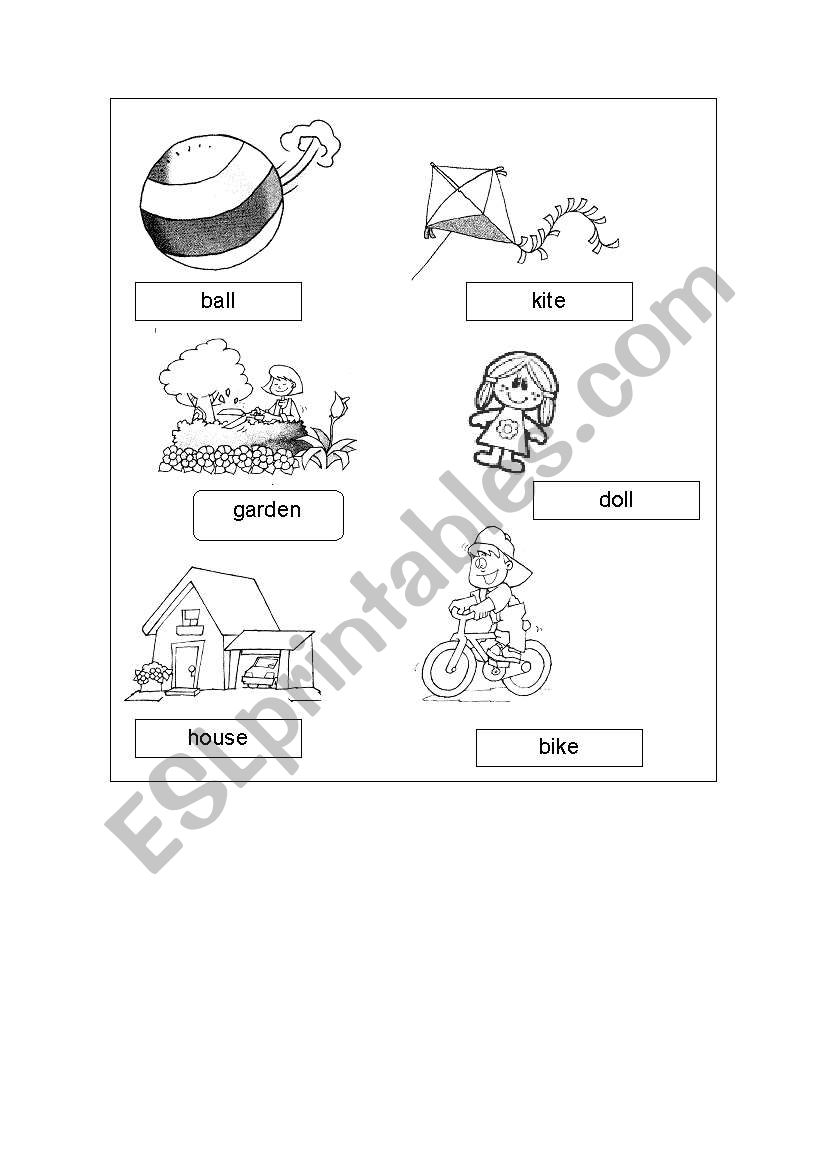 Toys worksheet