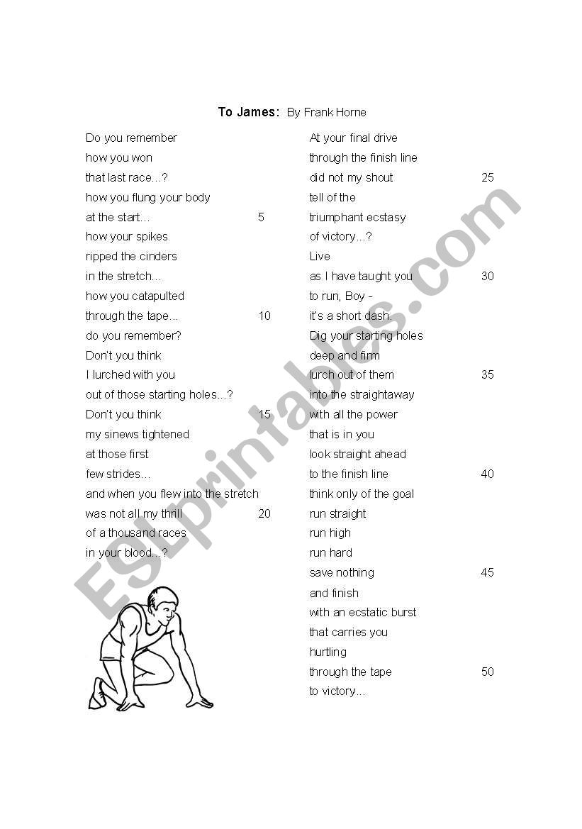 To James - Frank Horne worksheet