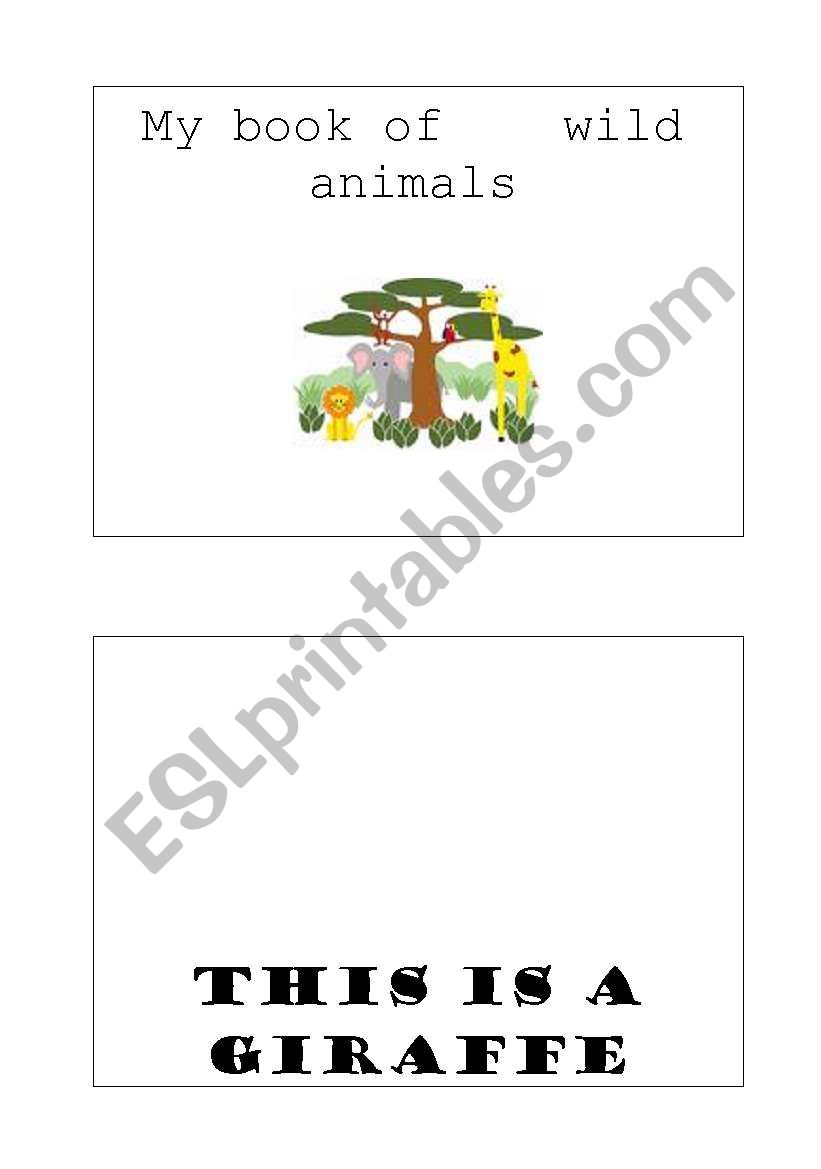 wild animal bookleet worksheet