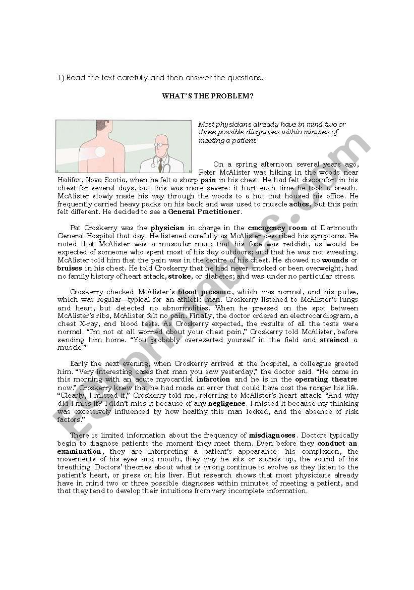 Doctor worksheet