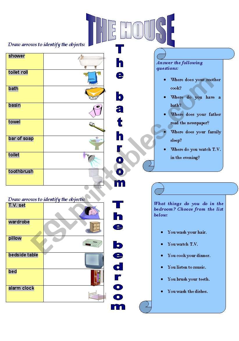 The House worksheet