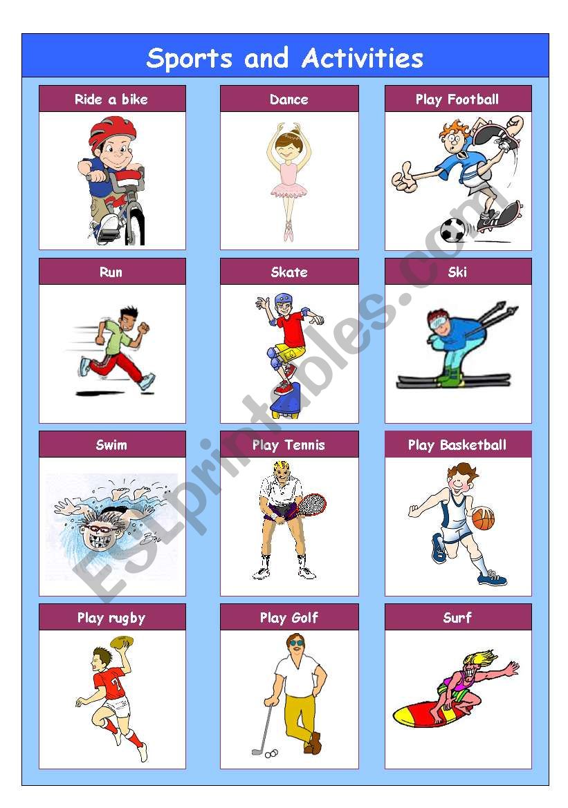 Sports worksheet