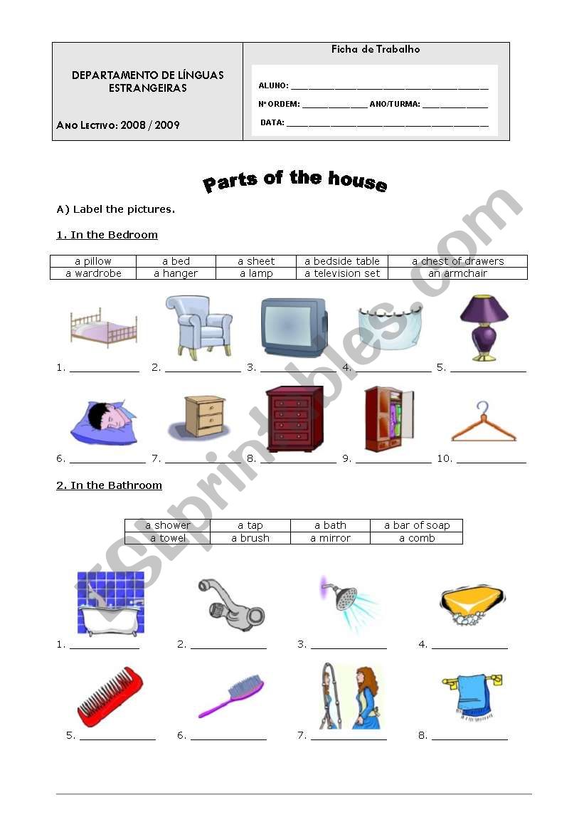 Parts of the house - furniture