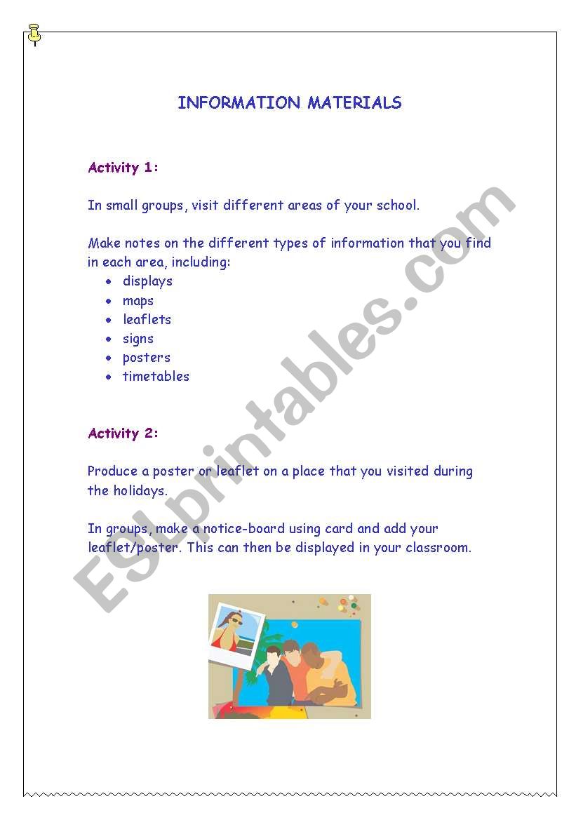 Information Materials worksheet