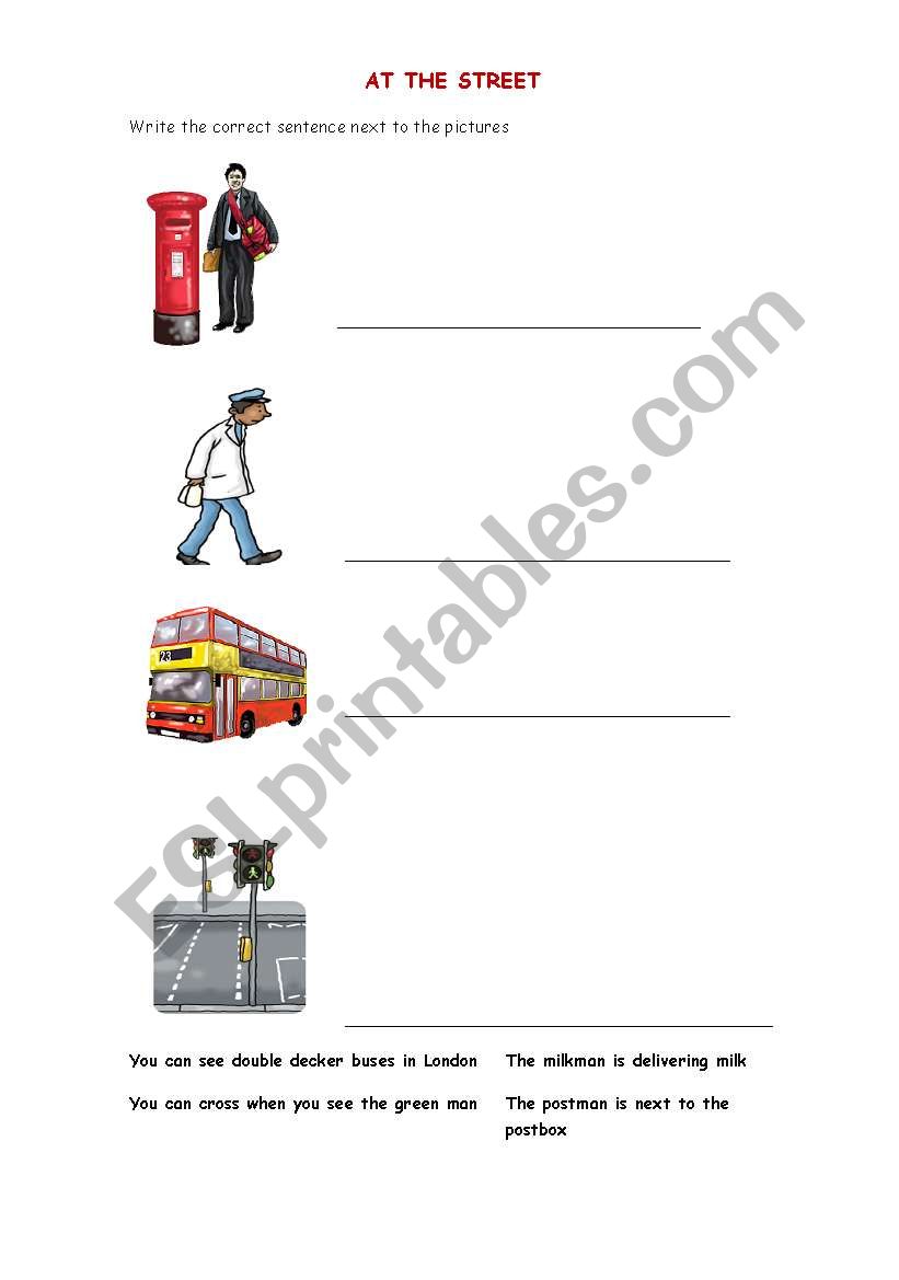 At the Street worksheet