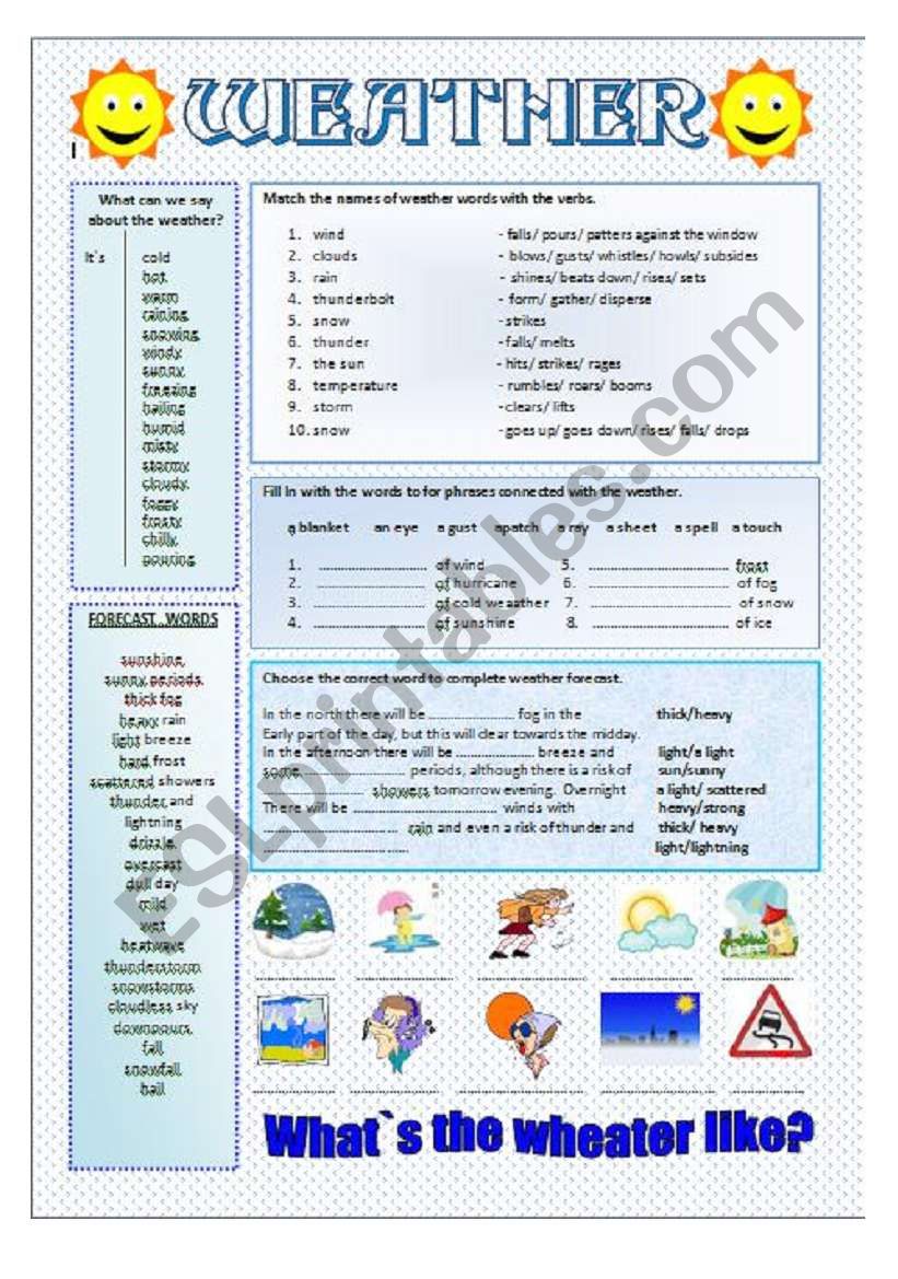 weather worksheet