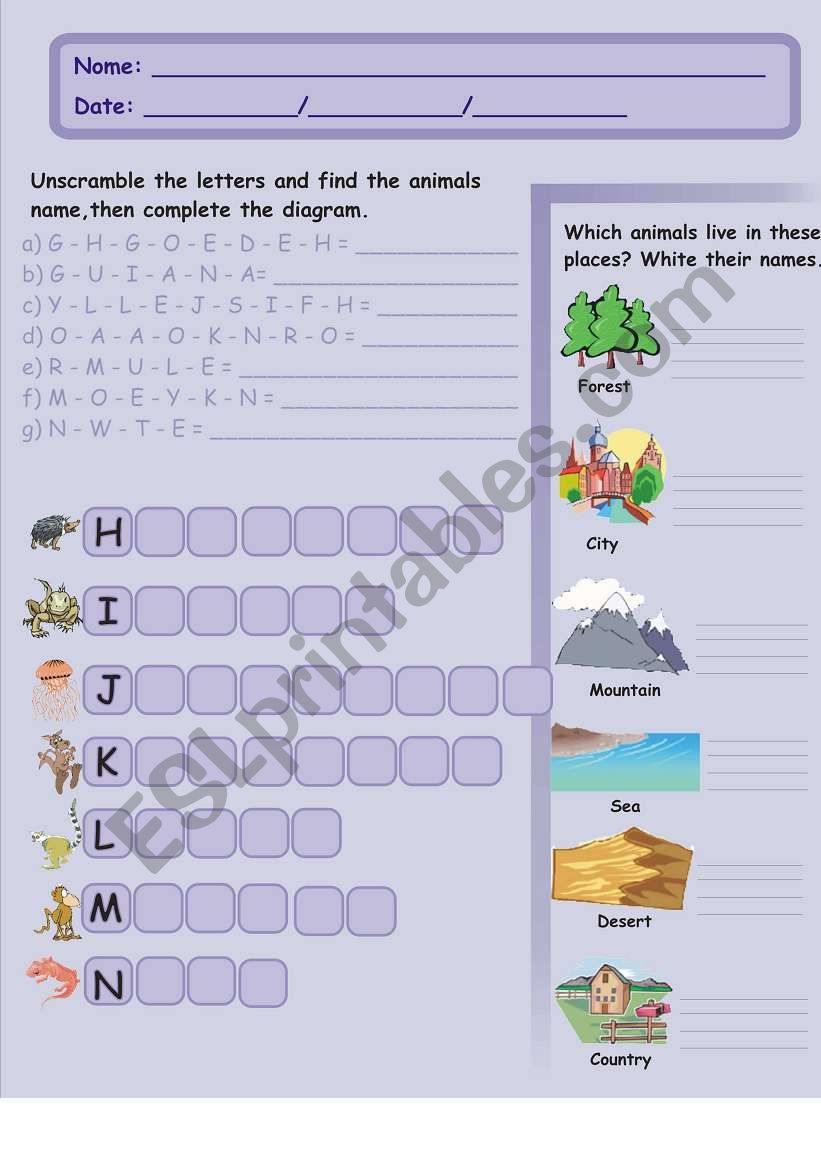 English Alphabet - Part II worksheet