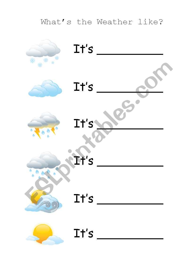 Whats the weather like? worksheet