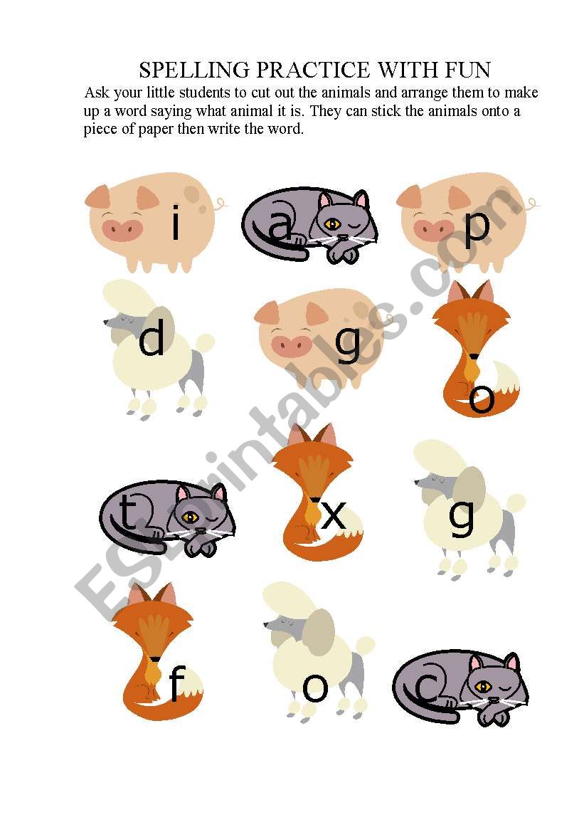 SPELLING FUN worksheet