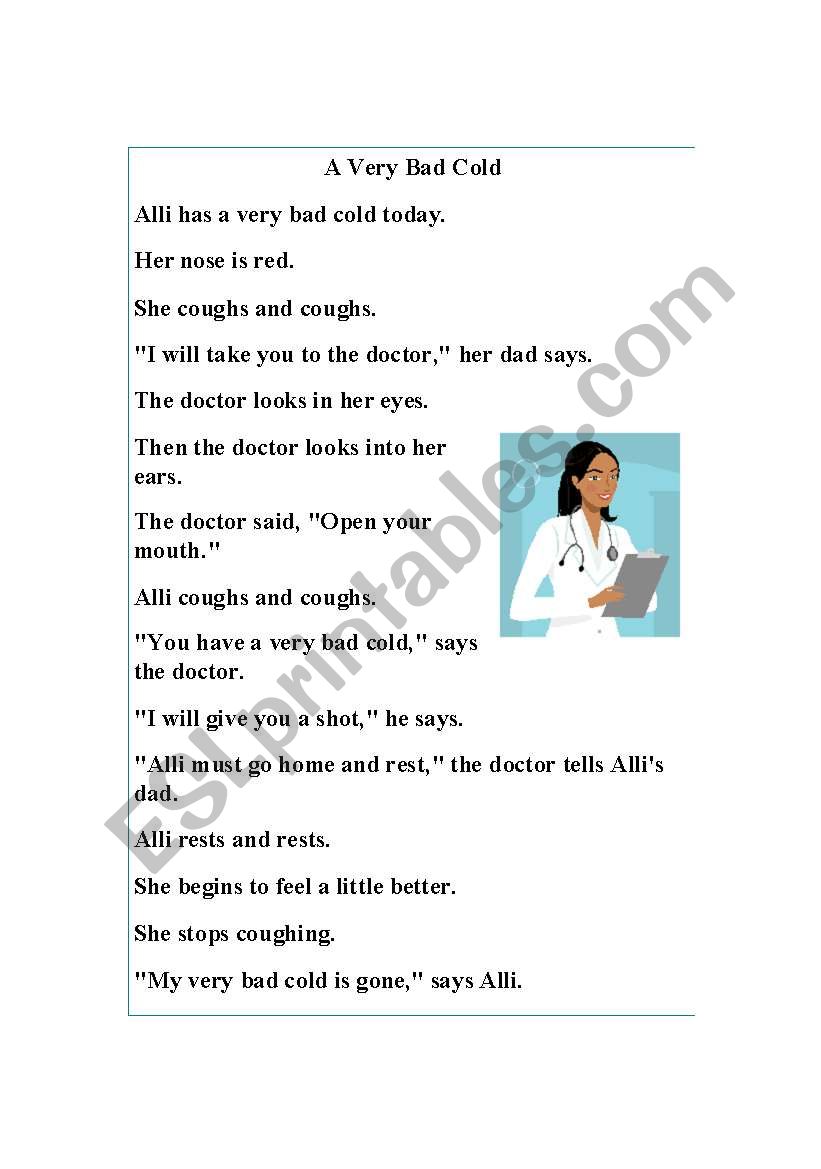 Sick worksheet