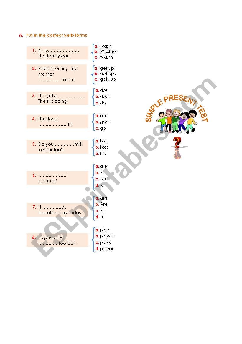 simple present worksheet