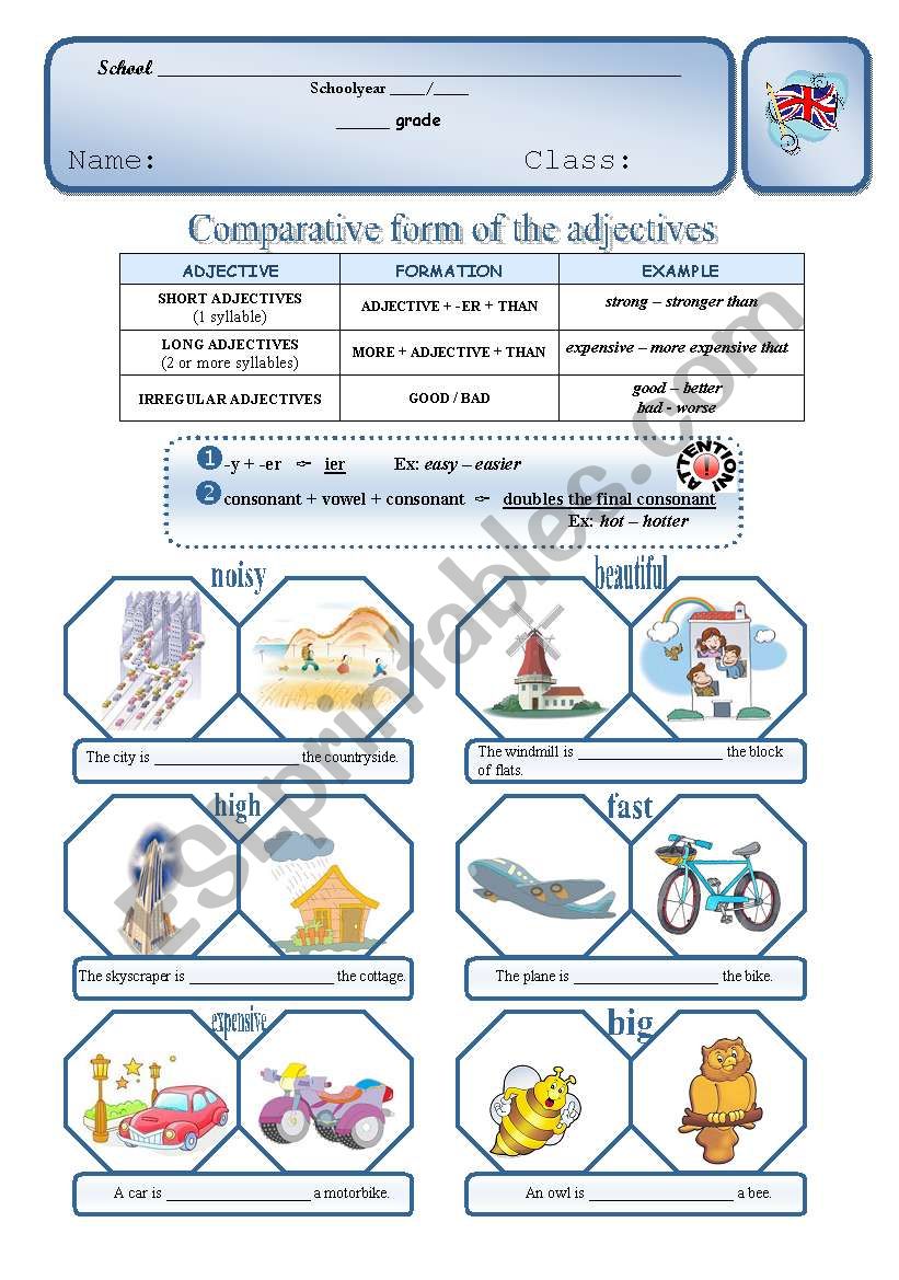 Comparative worksheet