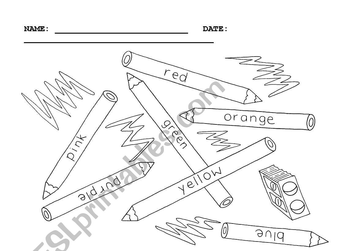 Crayons worksheet