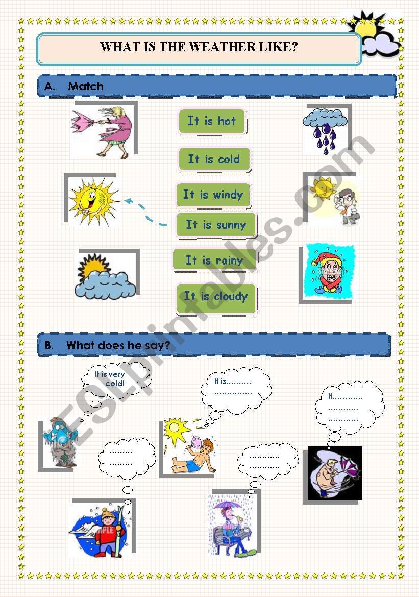 What is the weather like? worksheet