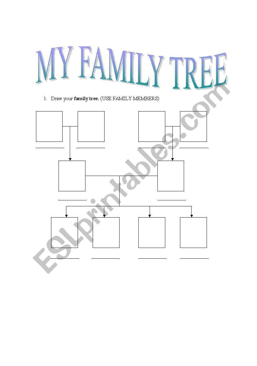 My Family Tree worksheet