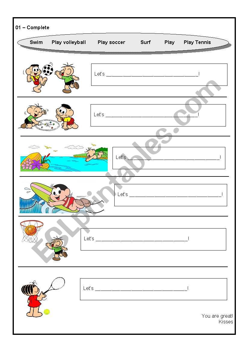 Sports worksheet