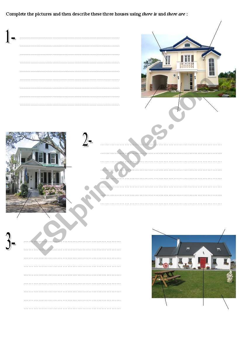 House vocabulary worksheet